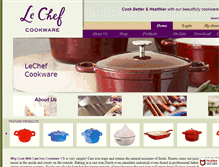 Tablet Screenshot of lechefcookware.com